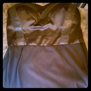 Black strapless chiffon dress